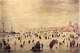 Skaters by Hendrick Avercamp